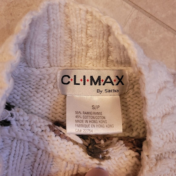 Vintage renaissance woman mockneck chunky knit sweater - Picture 6 of 6